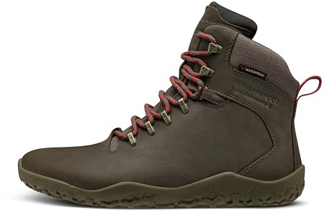 VIVOBAREFOOT Tracker II FG, Womens Leather Hiking Boot with Barefoot Firm Ground Sole and Thermal Protection