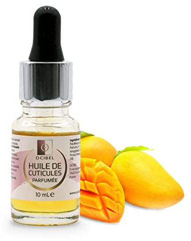 Ocibel France - Olio per cuticole profumato con pipetta mango 10 ml per manicure, unghie finte e nail art