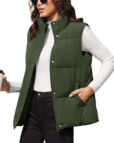 MAGCOMSEN Women's Puffer Down Vest Sleeveless Oversized Fall Winter Jacket
