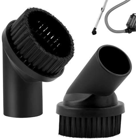 2 Piezas Cepillo Aspirador 35mm bBoquilla Aspiradora Cepillo Redondo Aspiradora Cepillo para Aspirador Accesorios Aspiradora Cepillo Muebles para Aspiradora para 35mm de Diámetro Aspiradora Negro