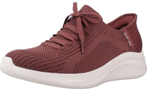 Skechers Women's Ultra Flex 3.0 Brilliant Path Slip-On, Burgundy Knit/Trim, 3.5 UK