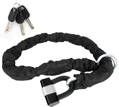 Motorradschloss, 150 cm lang – hohe Sicherheit, 12 mm, Bügelschloss 17 mm, für Scooter, Motorrad, Fahrrad und E-Bike