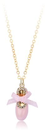 CERSLIMO Dance Recital Gifts for Girls - Ballerina Necklace, Adorable Pink Ballet Slippers Shoes Necklace for Kids, Ballet Accessories for Girls Christmas Birthday Gifts