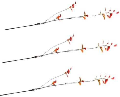 ABOOFAN Artificial Simulation Leaf Branch Red Faux Plant Home Decor Autumn Faux Leaf Diy Craft