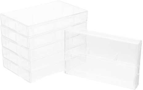 MOLUCKFU 6 unidades de soporte de cinta de casete transparente de plástico de alta claridad, caja de grabación, fundas protectoras de casete de audio