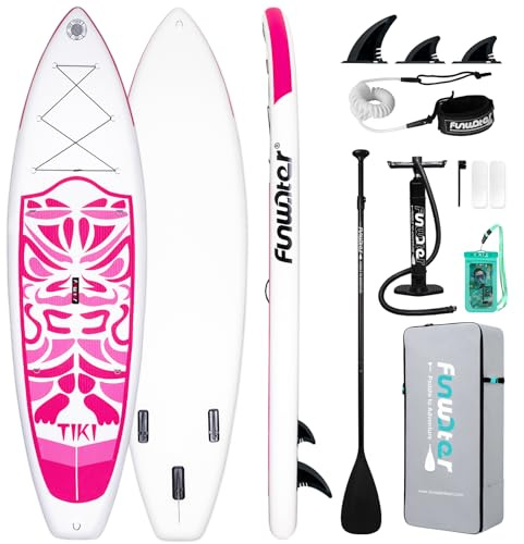 FunWater Stand Up Paddling Board gonfiabile SUP Paddleboard per adulti stand up paddle accessori con pagaia regolabile, pompa, zaino, guinzaglio