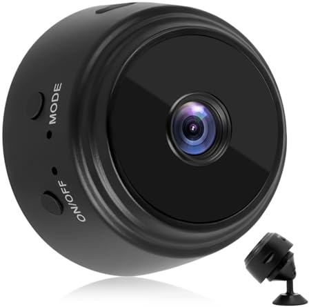 Mini Hidden Spy Camera Wireless Full HD 1080P with Audio, Motion Detection, Infrared Night Vision, 150° Wide Angle, Magnetic Mount, Baby Monitor, Indoor/Outdoor Security Camera for Home Surveillance