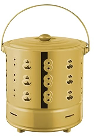 Barril de quemado, cubo de papel para quemar, herramienta de fogata en el patio trasero, fácil de transportar o reposicionar, ayuda a contener chispas y cenizas, 26 x 26 x 28 cm, para basura, granja