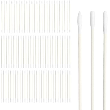 150 Cotton Fioc di Precisione a Doppia Punta, Tamponi Cotone Multiuso, 3 Forme e 3 Misure Bastoncini di Cotone Senza Pelucchi per Pulizia Elettronica, Tastiera, Smartphone, Fotocamera e Trucco