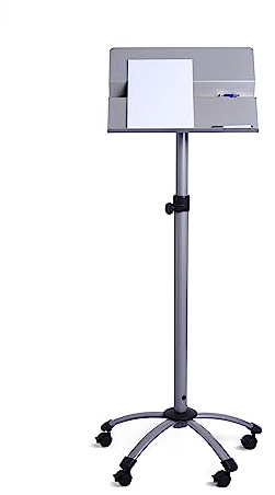 Rocada | Rednerpult | Stehpult Höhenverstellbar 105-145cm | Einstellbares Lesepult | 48x36 cm Stehender Schreibtisch Stahl