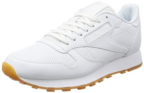 Reebok Classic Leather PG, Chaussures Unisexe pour Homme, Blanc/Carbone/Snowy G, 42 EU