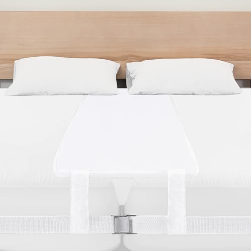 Ruili Bed Bridge Twin to King Converter Kit - Mattress Connector with Strap - Extra Wide Soft Bed Gap Filler - Adjustable Comfortable Connector - Storage Bag Included (Cotton)