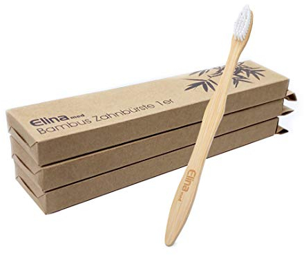 Bambus Zahnbürsten 3er-Pack Bambuszahnbürste Set Holzzahnbürste mittel/medium, nachhaltige Zahnbürste, Reisezahnbürste
