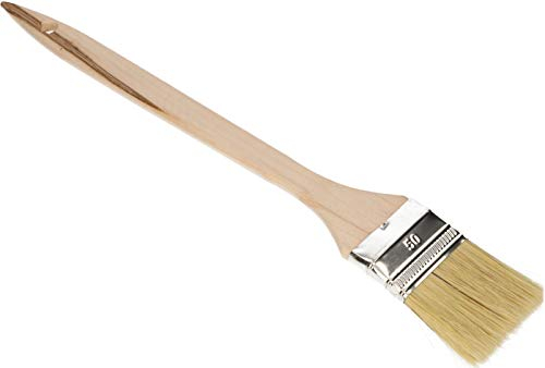 KOTARBAU® Brocha Plana para radiador con Mango de Madera, 50 mm, Pincel en Forma Curva, acodada, Mango Plano y Alargado para Superficies de dificil Acceso, Brocha para radiadores