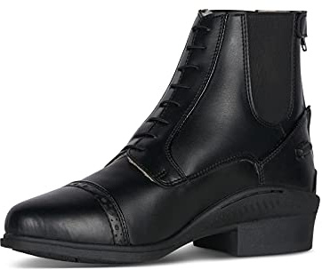 HORZE Bottines d'hiver Jodhpur Kilkenny Lux pour Femme avec détail Richelieu, Noir, 37