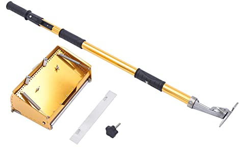 Professional 9.8 Drywall Flat Finishing Box w/Extendable 40-64 Box Handle, Adjustable 30 Degrees Drywall Taping and Finishing Tool Drywall Taping Tools Flat Finishing Box Set, Aluminum Alloy