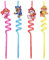 Paw Patrol Straw Hard Plastic - 4pcs with Colourful Design - Reusable Paw Patrol Straw - Kids Birthday Party - Ice Cream Fruit Party Straw - Christmas Party Accessories