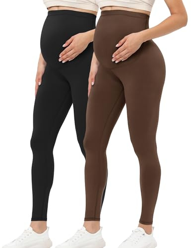 Buttergene Mammaleggings som går över magen, träningskläder för graviditet, yogatights, byxor