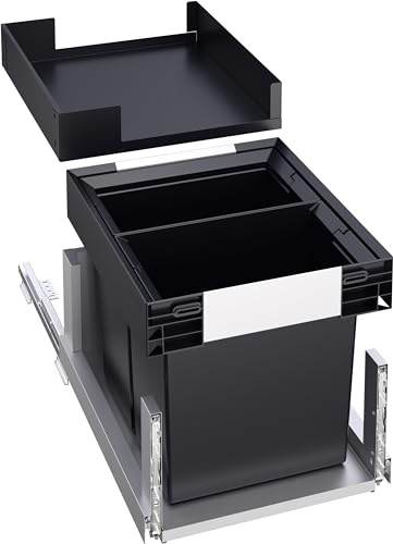 BLANCO Select II 40/2 Combi Sistema de basura | Sistema de extracción para fijación en el panel frontal | Cajón | Estante integrado | 2 cubos de 13 litros | 400 mm de profundidad de extracción