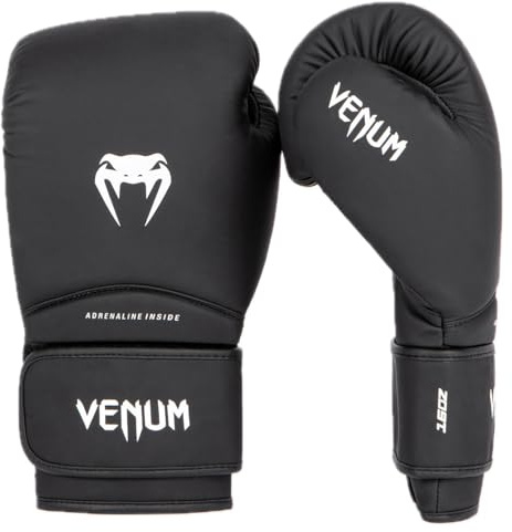 Venum, Contender 1.5 Boxing Gloves, Unisex Adult, 16 Oz, Black/White
