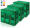 WADILE Green Clear Clothes Storage Bag with Zipper, 3 Pack 40L Vinyl Storage Bag for Comforter, Blanket, Bedding, Duvet, Transparent Moving Totes