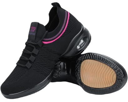 ForceRoute Tanzschuhe Damen line Dance,Tanzschuhe,tanzsneaker Damen,Jazz latein Tanzschuhe,Frauen,Geteilte Sohle,Luftkissen,atmungsaktiv,Leicht,für Sport,Wandern,Fitness,Fitnessstudio,Tanzen