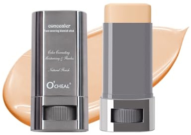 O'CHEAL Bâton de fondation pour le visage - Longue durée - Éclaircissement léger du visage - Correcteur - Contour - Maquillage de beauté - 30 g - 01# ivoire