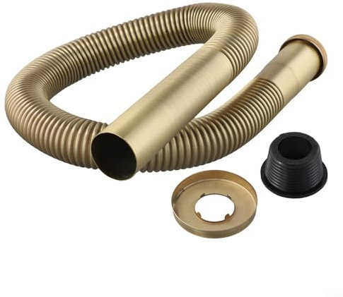 Drain Pipe Flexible Brass Hose Siphon For Standard DN30 Sink Waste Systems, 32Mm Waste Pipe Connector For Quick Drainage In Kitchens And Bathrooms, Plumbing Fittings