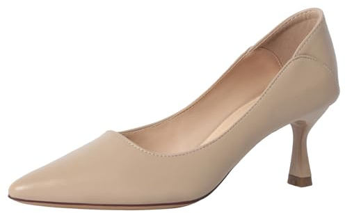 Qynthra Décolleté da Donna in Pelle Punta A Punta Tacco Basso Classiche Professionali per Ufficio Lavoro Festa Sera,Camel(Heel:4cm),40 EU