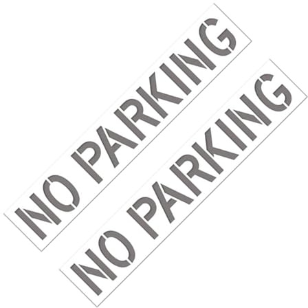 Pochoir en silicone pour limitation de stationnement 30,5 cm de haut - Flexible - Lavable - 225 x 40 cm - Outil de marquage routier - Pochoir sans stationnement