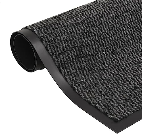 sephironlbb smutsfångande matta rektangulär 90 x 150 cm antracit tuftad av polypropen, halkfri och väderbeständig för entré, inomhus, utomhus, absorberande skoskrapa matta, löpare, mattor