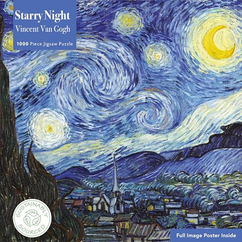 Adult Jigsaw Puzzle Van Gogh: Starry Night: 1000-pieces. Ethical, Sustainable, Earth-friendly