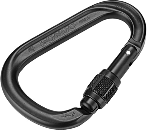 AUSTRIALPIN HMS Rondo Screwgate Karabiner schwarz