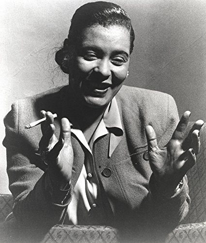 Billie Holiday Smoking Cigarette in Black and White Portrait Photo Print (8 x 10)