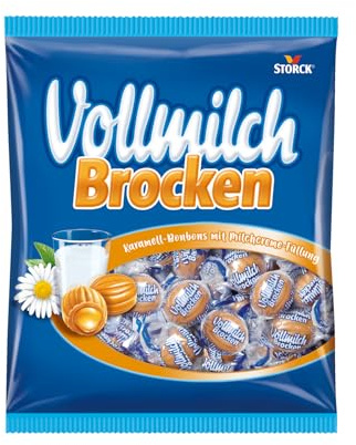 Vollmilch Brocken – 1 x 750g Vorratspackung – Karamellbonbons mit Milchcreme-Füllung