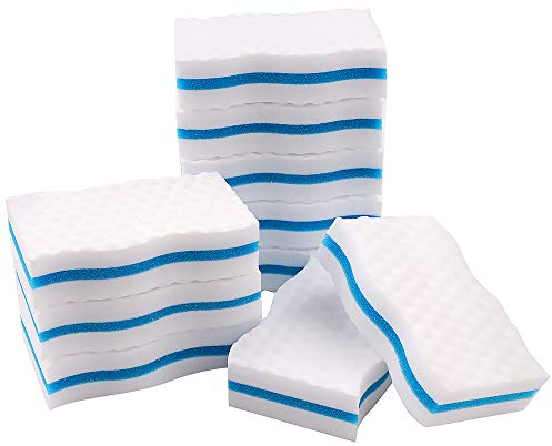 Gomma magica, confezione da 10 spugne cancella-macchia di alta qualità, durature, extra spesse, in melamina, per pulire segni neri sul ponte, in cucina, in bagno, sul pavimento e sulle pareti