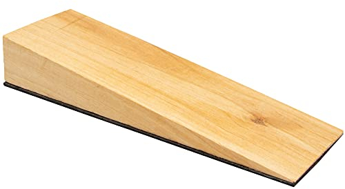 WAGNER Türkeil EDELHOLZ - 120 x 40 x 20 mm, aus massivem Birkenholz, natur, mit Anti-Rutsch-Pad, zum Unterschieben, fixiert die Tür, schützt Tür und Wand - 15695000