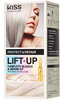 KISS Lift Up Complete Hair Bleach Kit, Rose Pink Toner, Gentle Conditioning Formula for All Hair Types, Reduces Brassiness, Includes 6-Pc DIY Bleach Kit