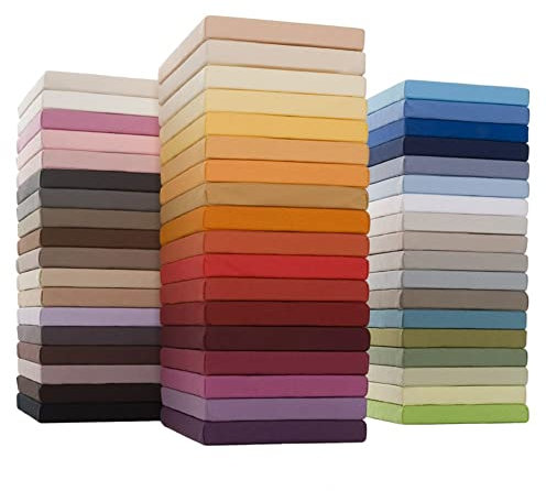 Formesse – Bella Donna Jersey. Edles Jersey-Spannbettlaken 70x190-80x220 cm - bis 30cm Höhe - 97% Baumwollzwirn, 3% Elastan, Aloe Vera und Arganöl/Spannbetttuch aus Deutschland - Mint