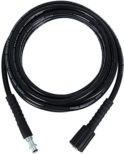10M/32FT High Pressure Washer Hose, Click Bayonet to M22 & C-Clip Type Quick-Connect Replacement Hose Pressure Washer Drain Pipe Tube Extension Cleaning Kit for Karcher K2 K3 K4 K5 (6m)