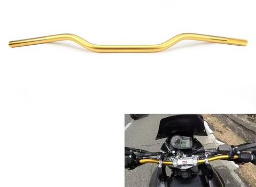 Motorrad Lenker 22mm,Lenker 7/8 Universal für CR125R CR250R CRF150R CRF250R CRF450 Pit Bike Dirt Bike ATV Quad Motocross-Gold