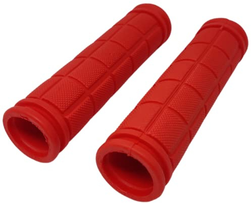WS UK 2 x Bike Handle Grips for Bicycle Handlebars [Red]