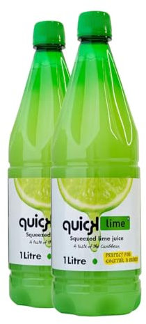 Quick Lime Squeezed Lime Juice From Concentrate Large Bottle- 2 x 1 Litre