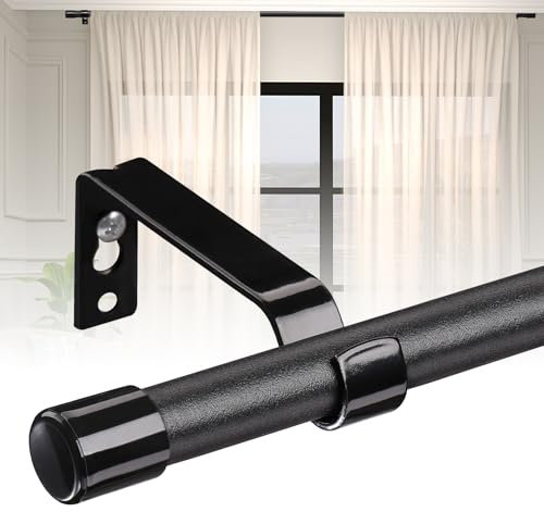 Gardinenstange Ausziehbar, 71-140 cm Vorhangschiene, Vorhangstangenset mit verstellbaren Halterungen, Hochleistungsstahl -Stahlvorhangstange für Badezimmer Schlafzimmer Küche