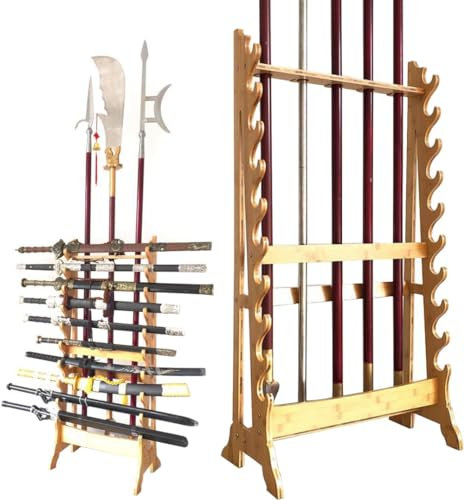 Bodenstehender Waffenständer, Messerständer,Großer Samurai Schwerthalter Aufhänger Halter,Floor Standing Display Weapon Rack Knife Stand Für Die Speicherung Von Verschiedenen Schwertern-5||Holes