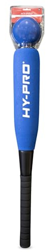 Hy-Pro Foam Baseball Bat and Ball Set - Blue, Soft Touch Bat & Ball, Great For Kids, Anti Slip Grip, 24 Inch Foam Bat, Foam Ball, Soft Toy, Outdoor Game