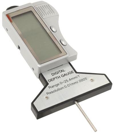 0 ‑ 25,4mm Medidor de Profundidad de Neumático Digital Medidor de Neumático de Coche Herramienta de Medición para el Motor del Coche del Camión