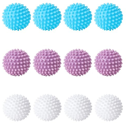 12 Laundry Balls for Washing Machine, Wool Dryer Balls for Laundry UK, Tumble Dryer Balls for Laundry UK, Drying Balls for Tumble Dryer, Washing Machine Balls, Laundry Balls for Tumble Dryer