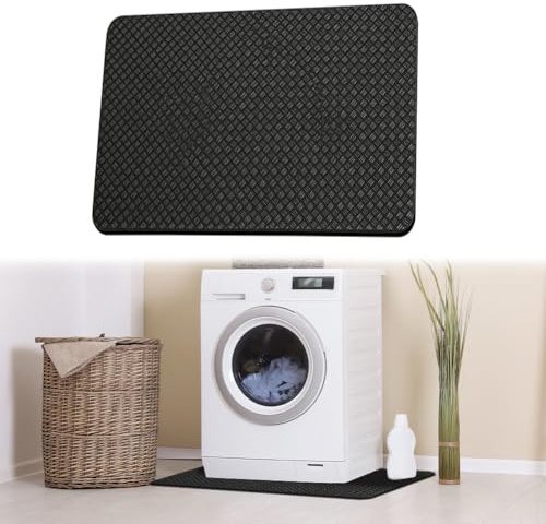 Esterilla antivibración 60 x 60 cm, alfombrilla antideslizante para lavadora, base antideslizante para secadoras, aparatos de fitness y frigoríficos, recortable, reducción de ruido