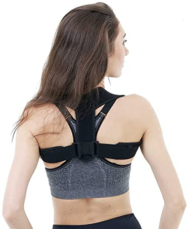 HLOES Posture Corrector for Women and Men, Adjustable Upper Back Brace, Breathable Back Shoulder Straightener Posture Support, Correcting Hunchback and Bad Posture. (1)